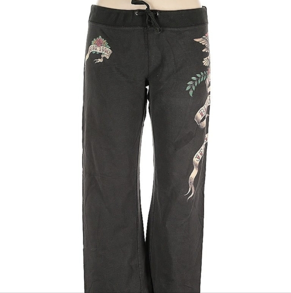 Lucky Brand Black Eagle Graphic Sweatpants XL - Picture 1 of 11